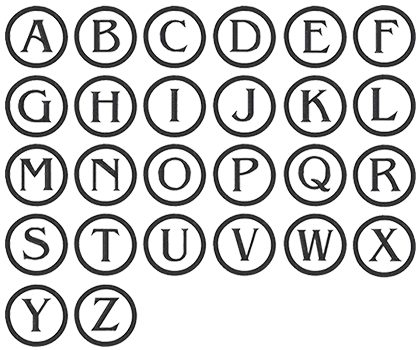 Image of all the letters in Stamp