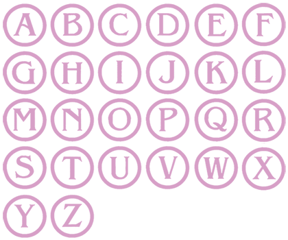Image of all the letters in Stamp