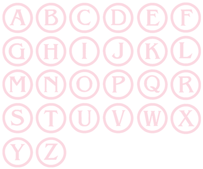 Image of all the letters in Stamp