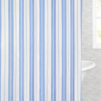 The Coastal Striped Shower Curtain