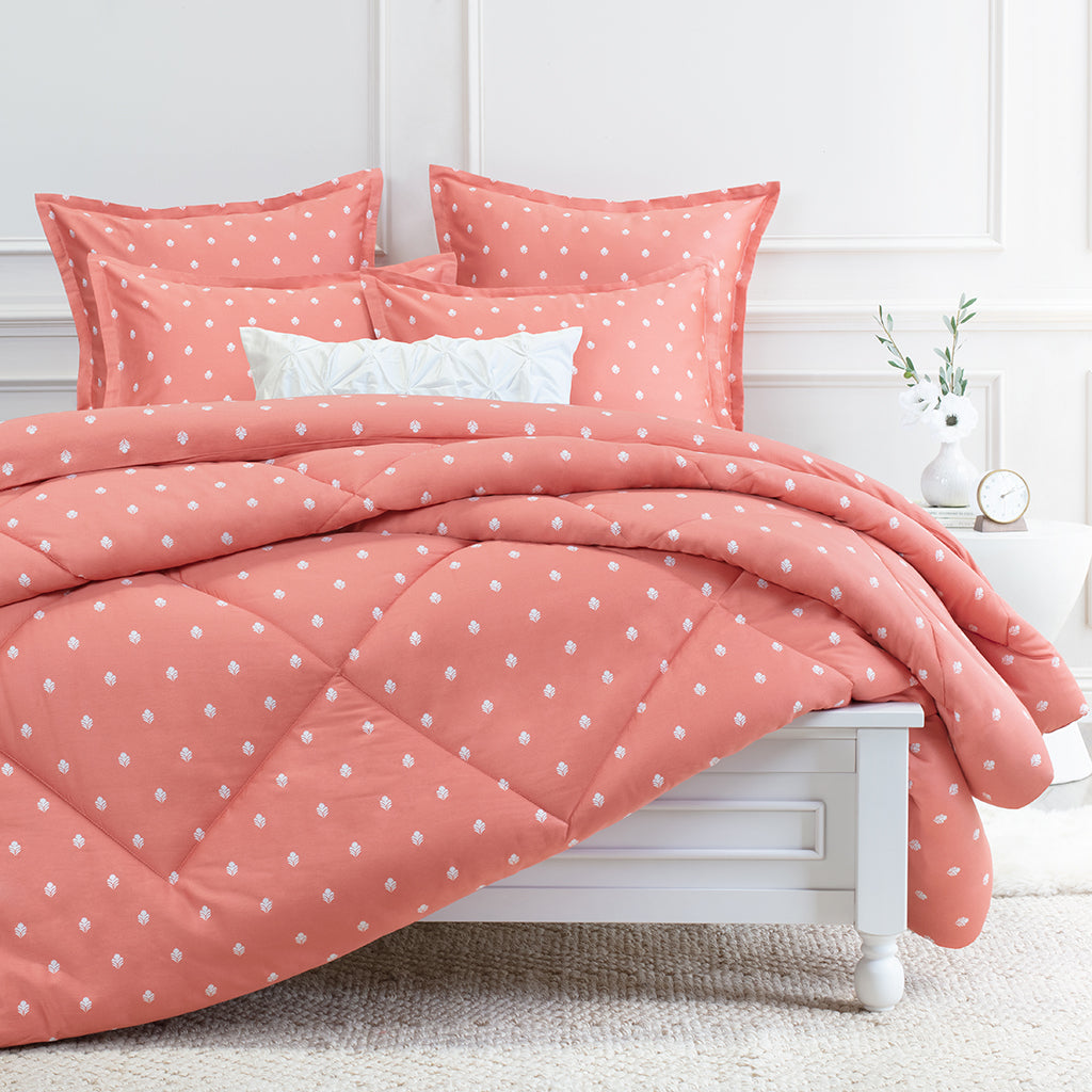 Bedroom inspiration and bedding decor | The Flora Coral Comforter Duvet Cover | Crane and Canopy