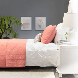 Coral Chevron Quilt