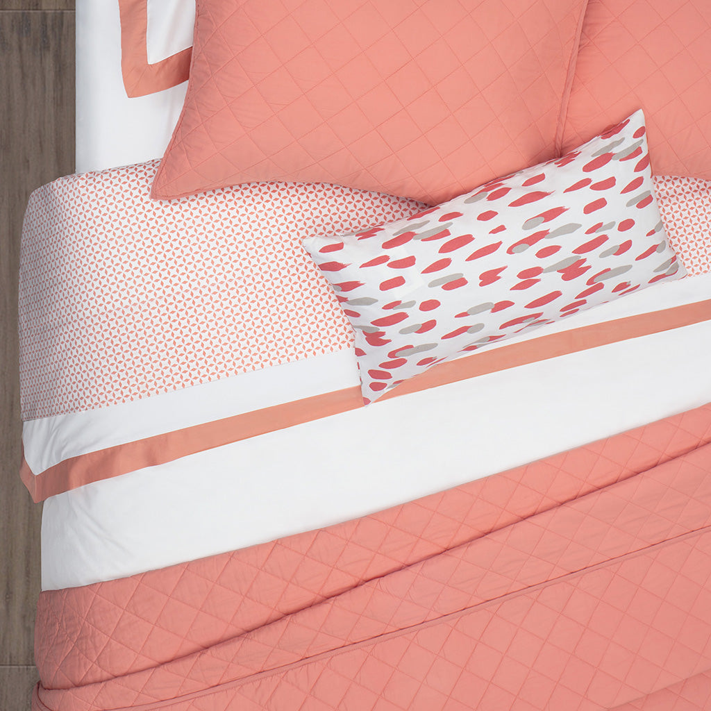 The Diamond Coral Quilt & Sham