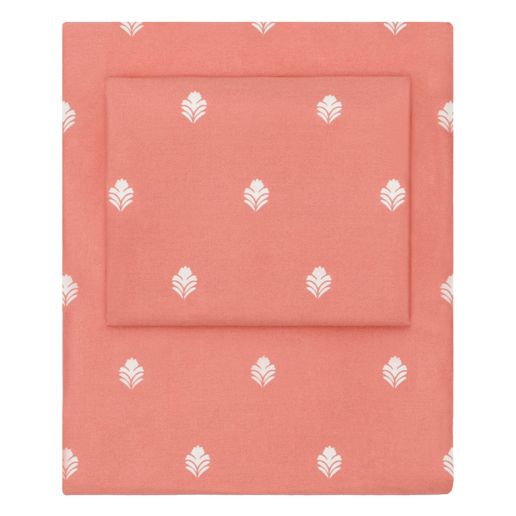 Bedroom inspiration and bedding decor | Coral Flora Sheet Set 2 (Fitted & Pillow Cases)s | Crane and Canopy
