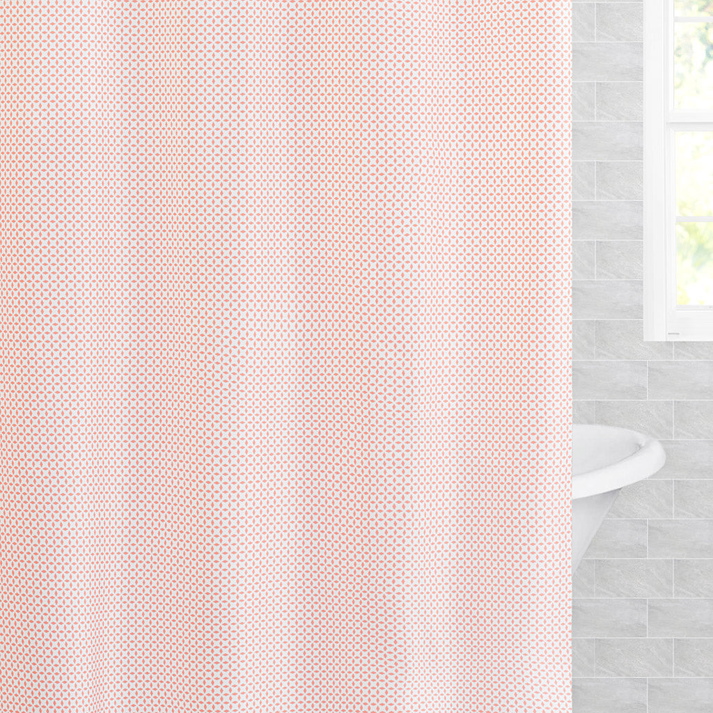 Bedroom inspiration and bedding decor | The Coral Morning Glory Shower Curtain Duvet Cover | Crane and Canopy