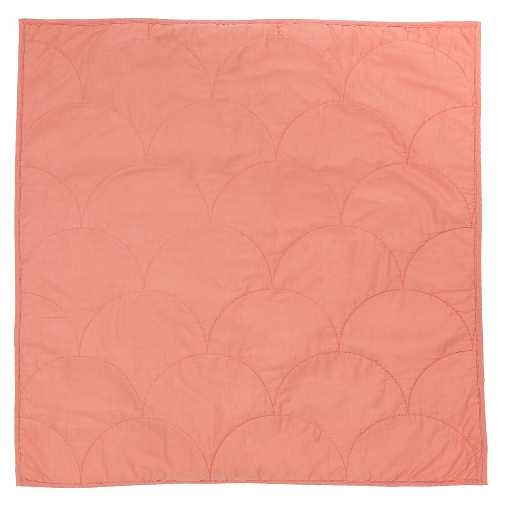 Coral Scalloped Quilt Euro Sham