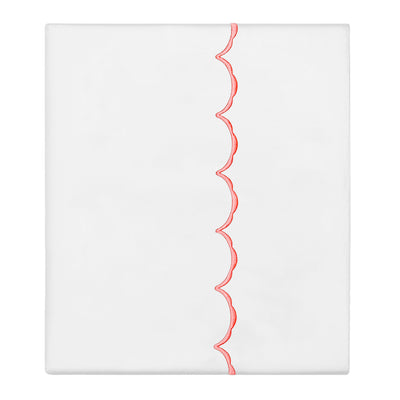 Coral Wavelet Embroidered Flat Sheet