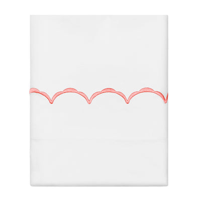 Coral Wavelet Embroidered Pillowcase Pair