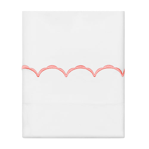 Coral Wavelet Embroidered Pillowcase Pair