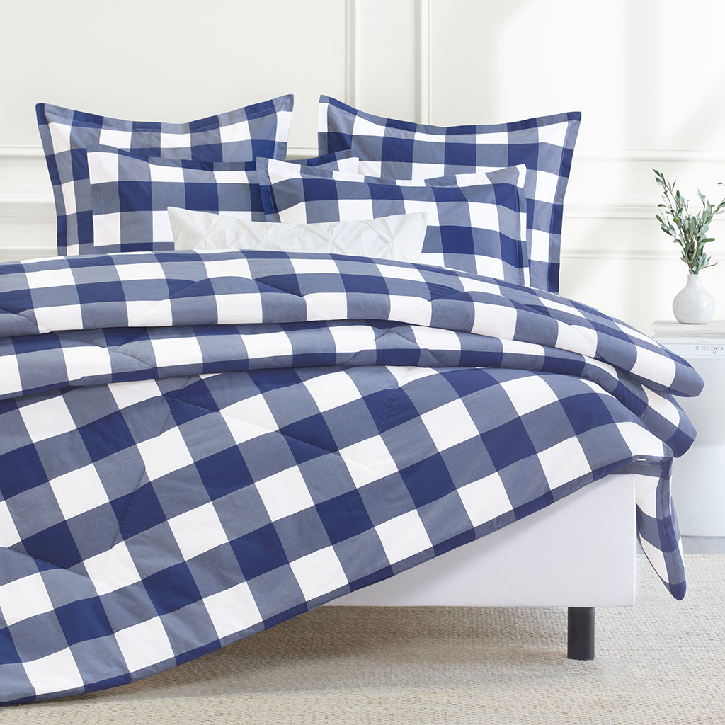 Bedroom inspiration and bedding decor | Dakota Navy Blue Comforter Duvet Cover | Crane and Canopy