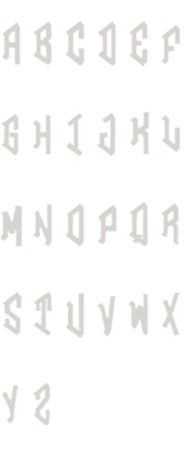 Image of all the letters in Diamond