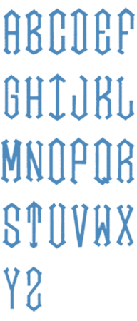 Image of all the letters in Diamond