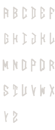 Image of all the letters in Diamond