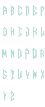 Image of all the letters in Diamond