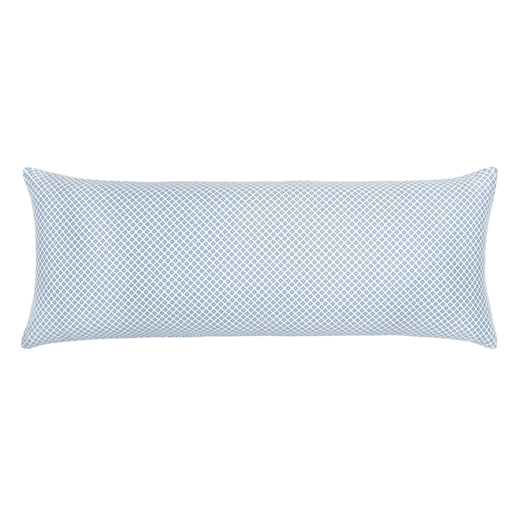 The French Blue Diamonds Extra Long Lumbar Throw Pillow-14 x 36