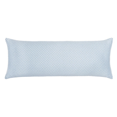 The French Blue Diamonds Extra Long Lumbar Throw Pillow