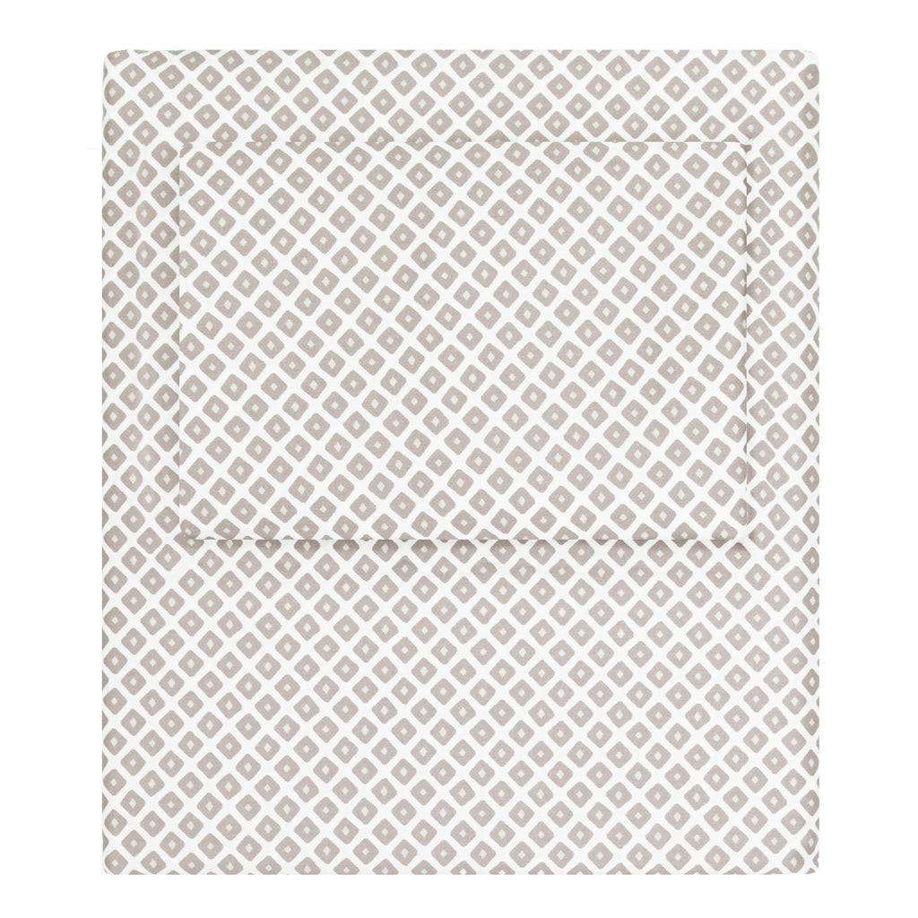 Bedroom inspiration and bedding decor | Taupe Diamonds Pillowcase Pair Duvet Cover | Crane and Canopy
