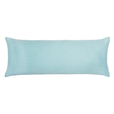 The French Blue Diamonds Extra Long Lumbar Throw Pillow