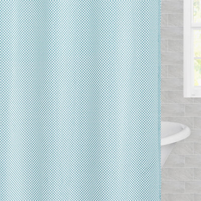 The Turquoise Diamonds Shower Curtain