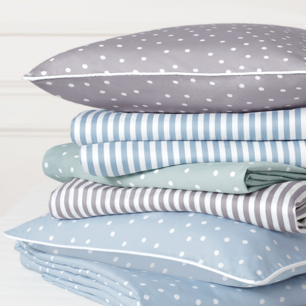 Grey Striped Sheet Set 2 (Fitted & Pillow Cases)