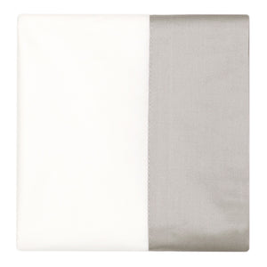 Dove Grey Border Pillowcase Pair