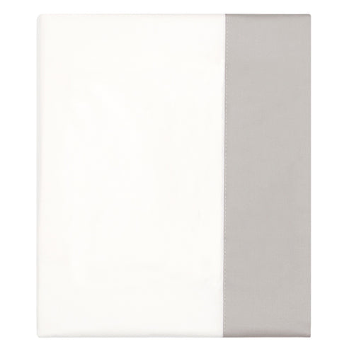 Dove Grey Border Flat Sheet