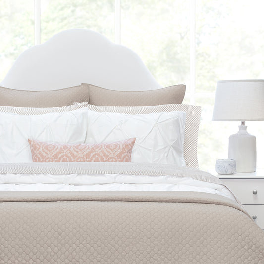 Dove Grey Cloud Quilt Euro Sham