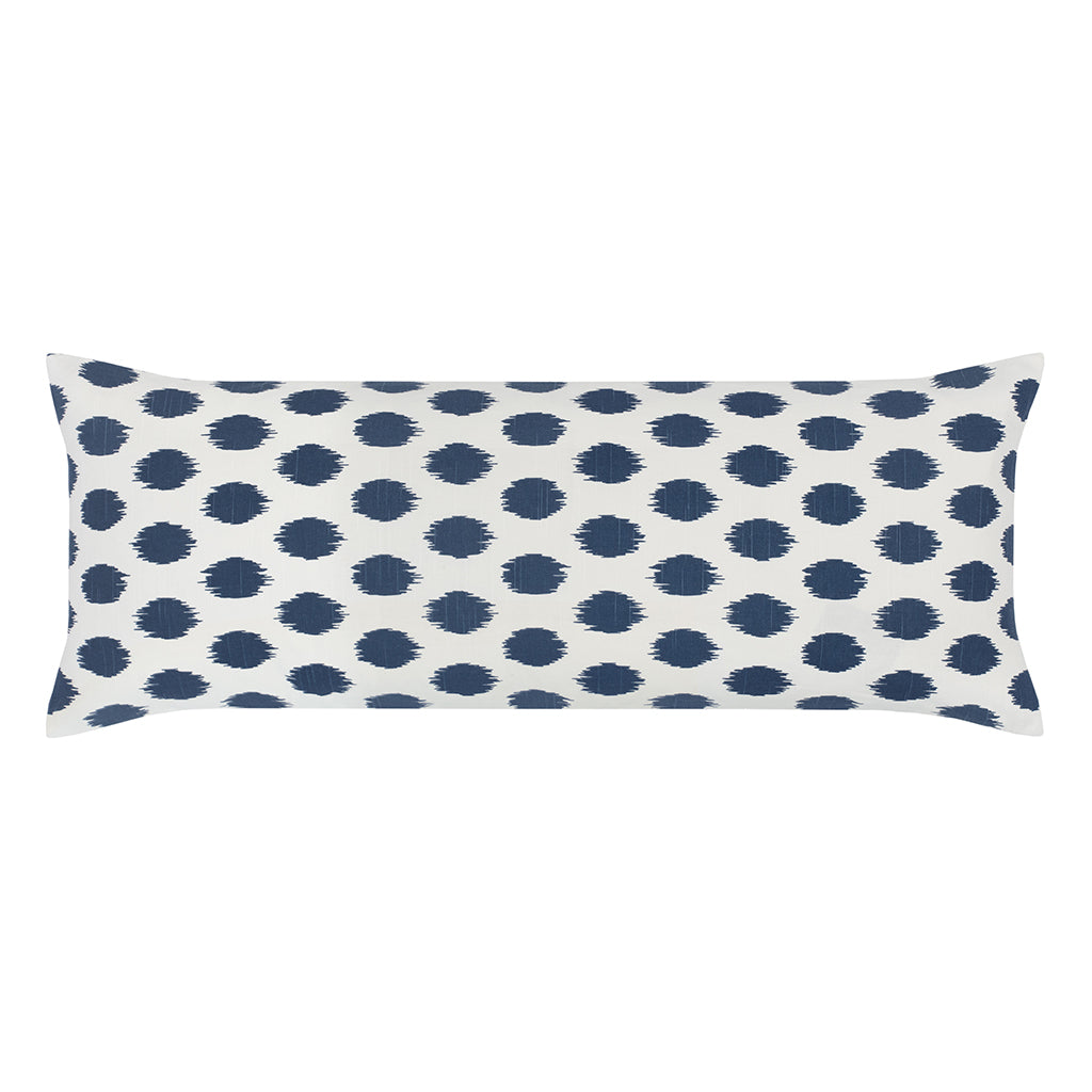 Bedroom inspiration and bedding decor | The Dusk Blue Ikat Dot Extra Long Lumbar Throw Pillow Duvet Cover | Crane and Canopy