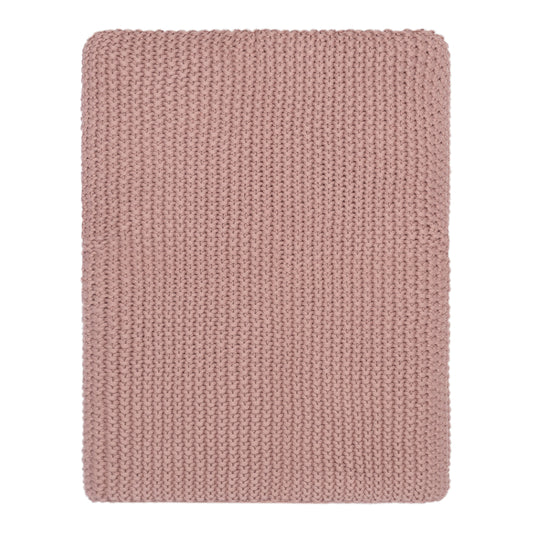 Dusty Rose Knotted Throw