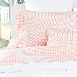 Coral Morning Glory Flat Sheet