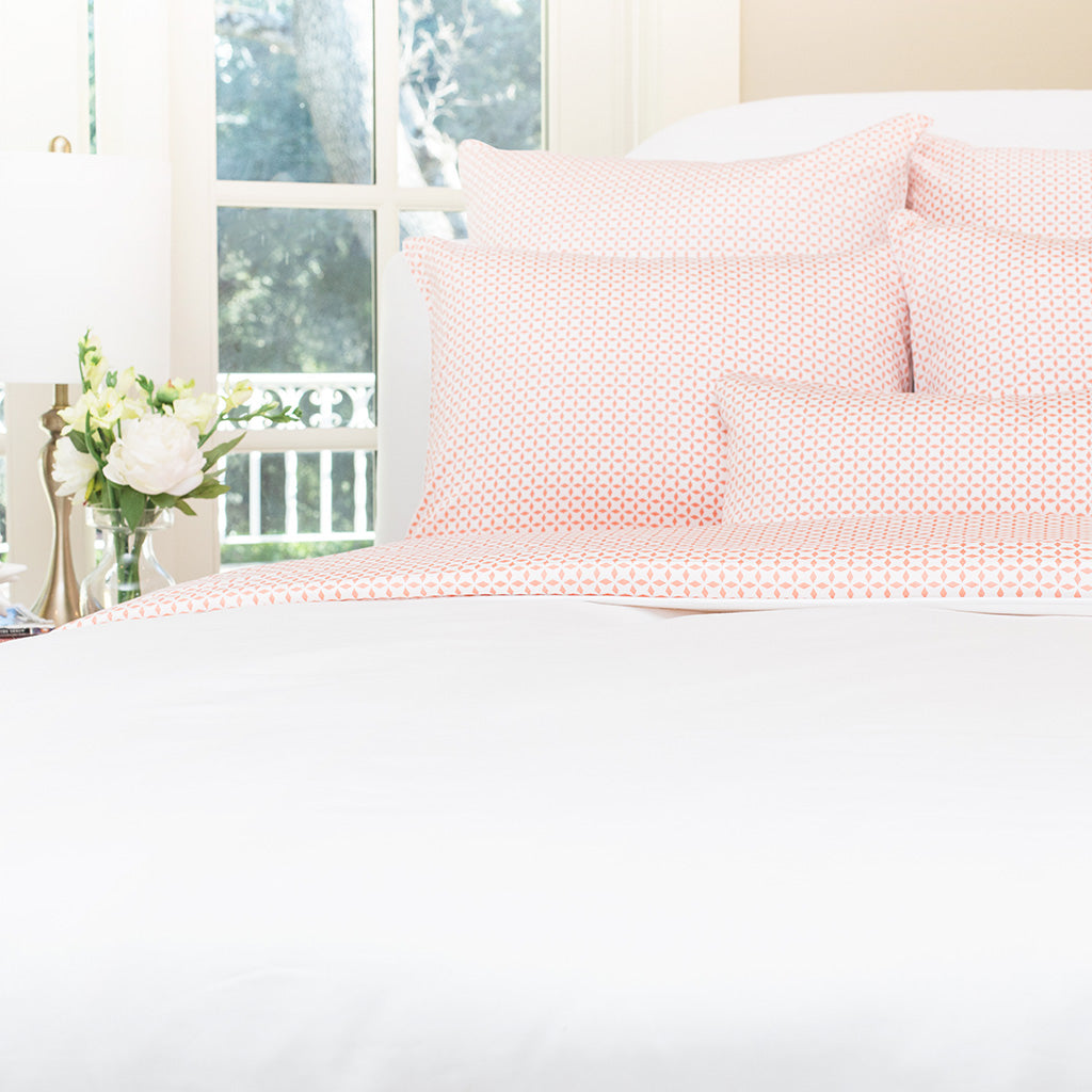 Bedroom inspiration and bedding decor | Ellis Coral Duvet Cover Duvet Cover | Crane and Canopy