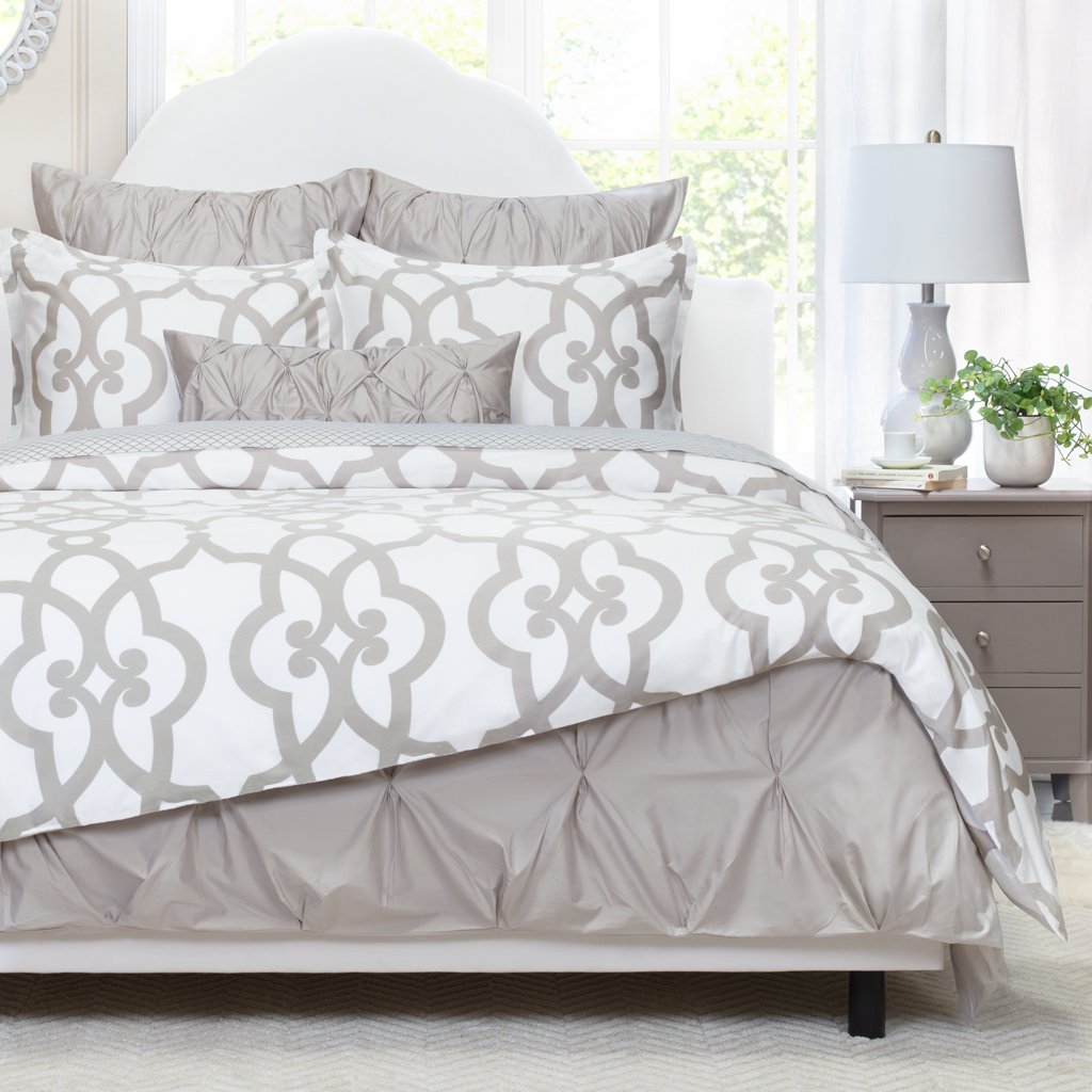 Dove Grey Florentine Sham Pair