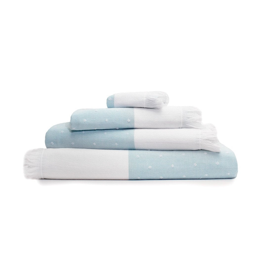 Blue Dot Fouta Towel Resort Bundle (4 Wash + 4 Hand + 4 Bath Towels + 2 Bath Sheets)