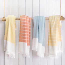 The Yellow Dot Fouta Towels