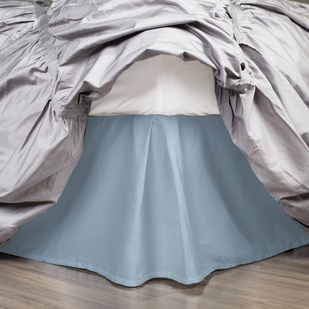 Bedroom inspiration and bedding decor | The French Blue Pleated Bed Skirt Duvet Cover | Crane and Canopy