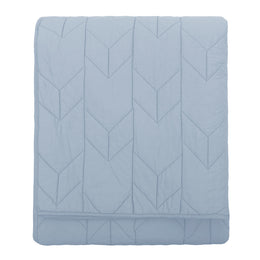 The Chevron French Blue Quilt & Sham