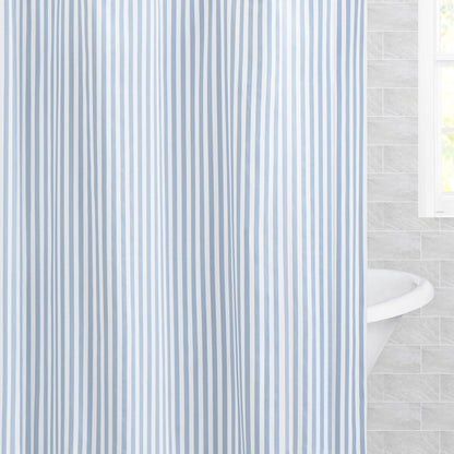 The French Blue Lines Shower Curtain