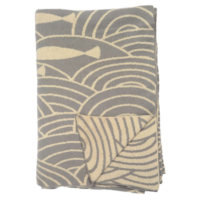 Grey By the Sea Reversible Patterned Throw