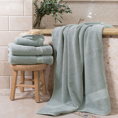 Classic Green Towel Essentials Bundle (2 Wash + 2 Hand + 2 Bath Towels)
