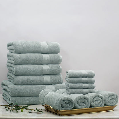 Classic Green Towel Resort Bundle (4 Wash + 4 Hand + 4 Bath Towels + 2 Bath Sheets)