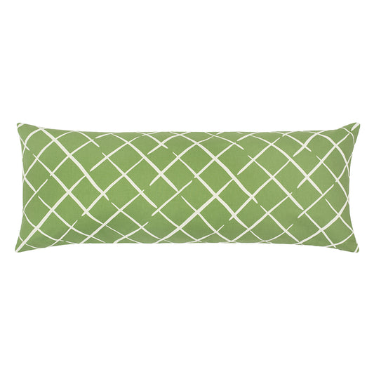 The Green Diamonds Extra Long Lumbar Throw Pillow