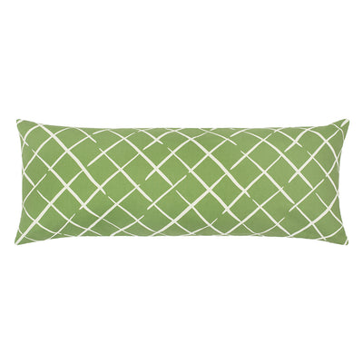 The Green Diamonds Extra Long Lumbar Throw Pillow