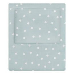 Porcelain Green Polka Dots Sheet Set 2 (Fitted & Pillow Cases)