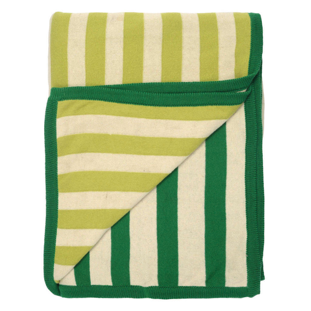 Bedroom inspiration and bedding decor | Green Dual Stripe Throw Duvet Cover | Crane and Canopy