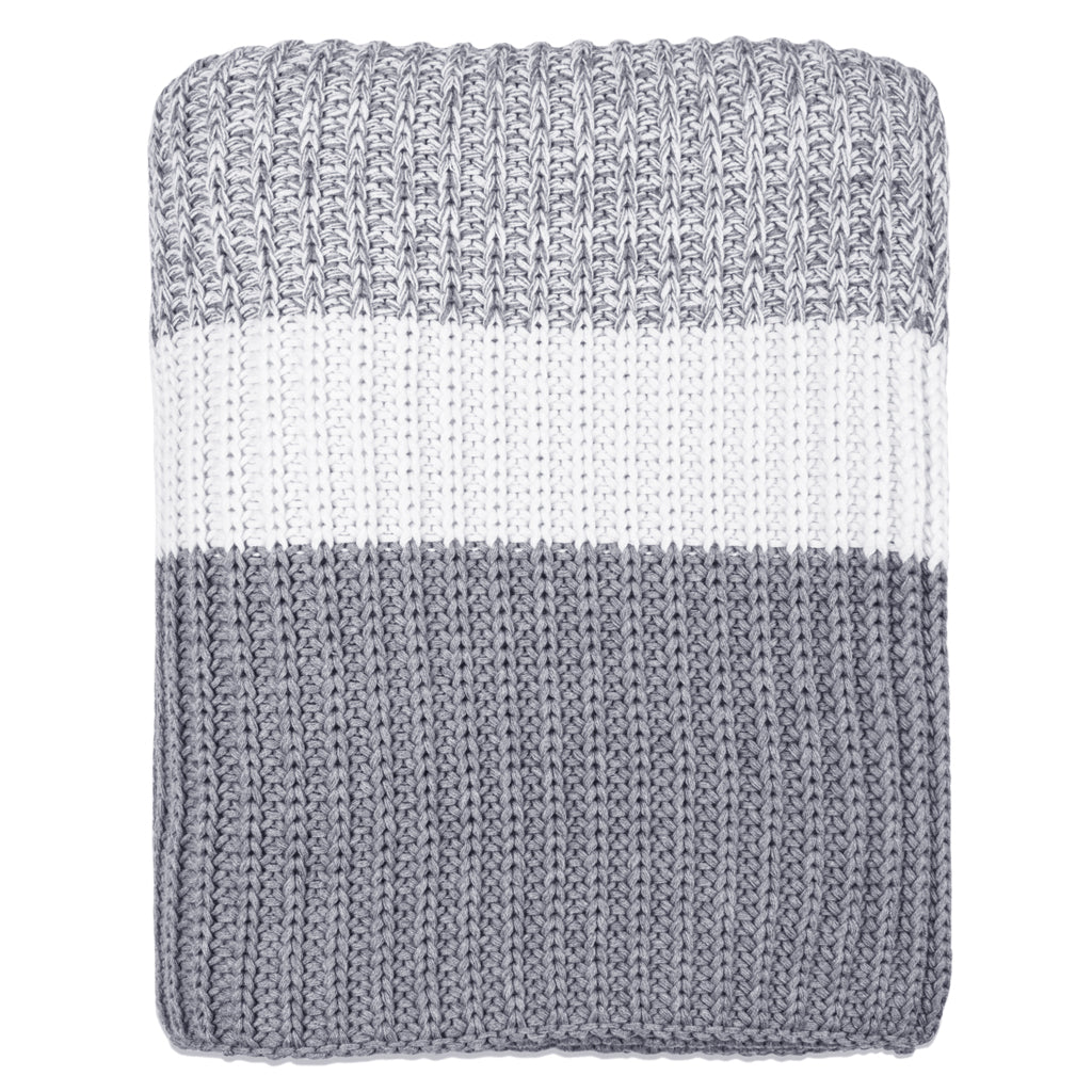 Bedroom inspiration and bedding decor | Grey Banded Edge Throw Duvet Cover | Crane and Canopy