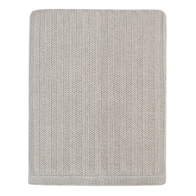 The Grey Ribbed Knit Throw