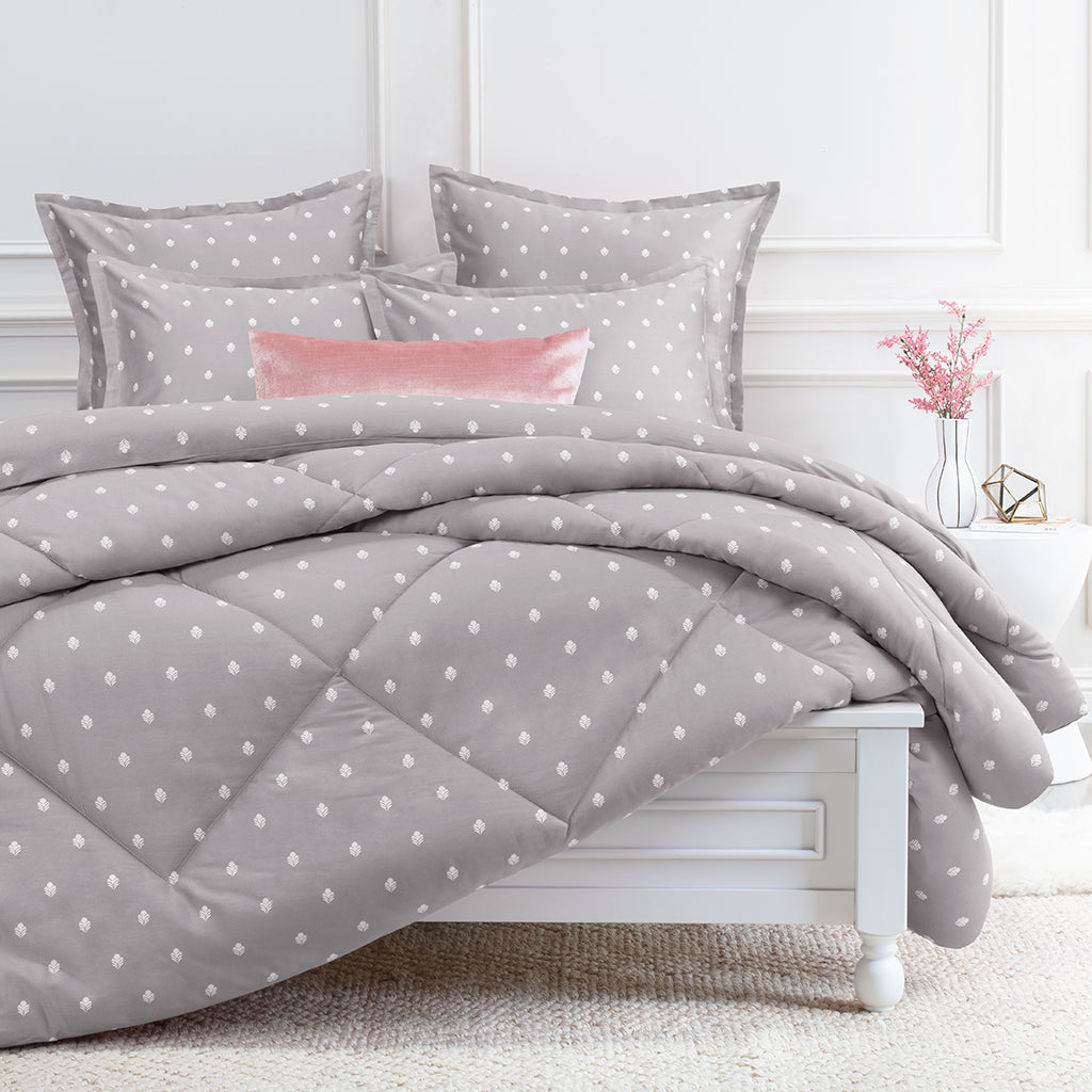 Bedroom inspiration and bedding decor | The Flora Grey Comforter Duvet Cover | Crane and Canopy