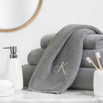 Plush Shadow Grey Bath Towel