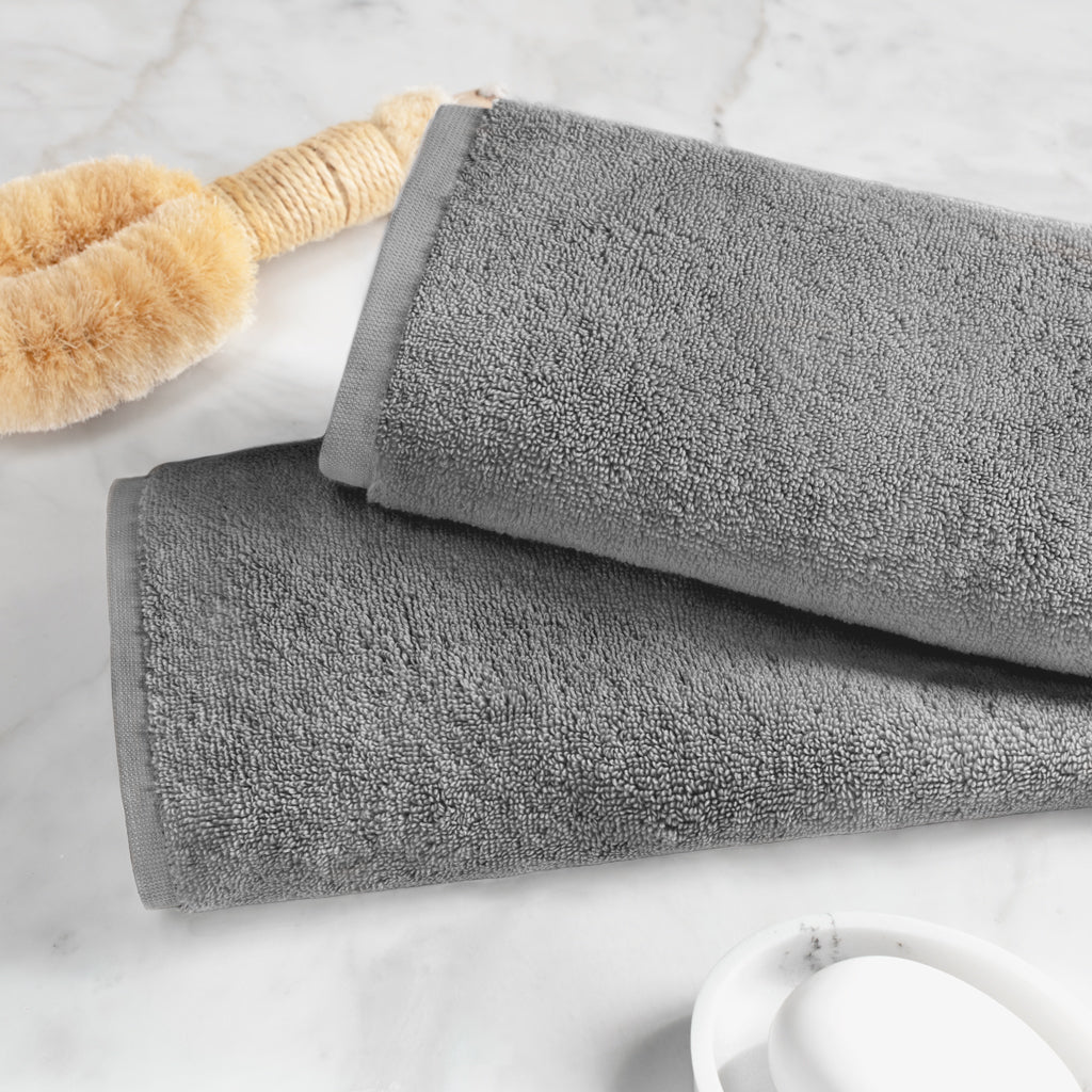 Plush Shadow Grey Hand Towel-20in x 30in