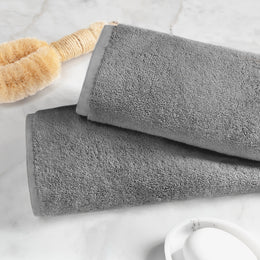 Plush Shadow Grey Bath Towel